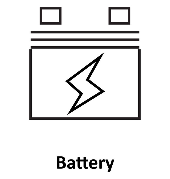 car battery  Isolated Line Vector Icon editable - Vektor, kép