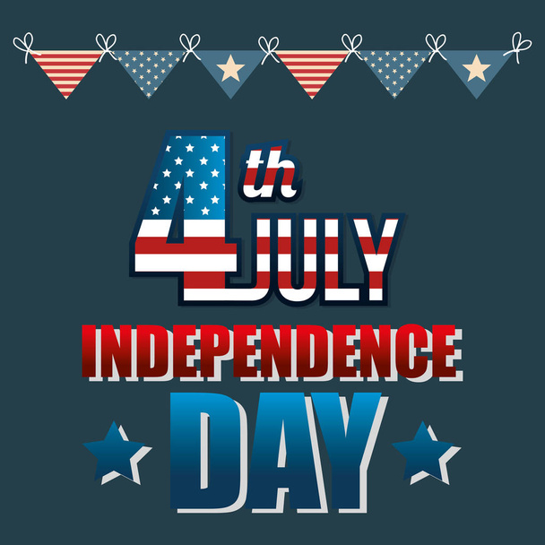 Plakát dne nezávislosti USA - Vektor, obrázek