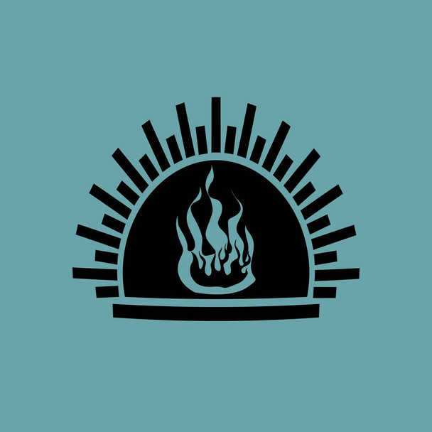 fireplace vector icon simple illustration  - Vector, Image