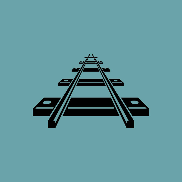ícone do vetor ferroviário ilustração simples
  - Vetor, Imagem