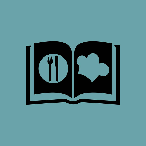 Prosta ilustracja książka kucharz  - Wektor, obraz
