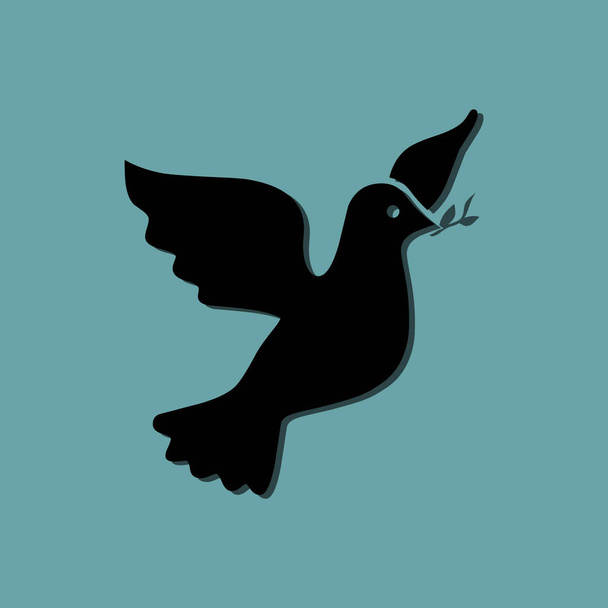 иконка голубя, векторная иллюстрация птиц
 - Вектор,изображение
