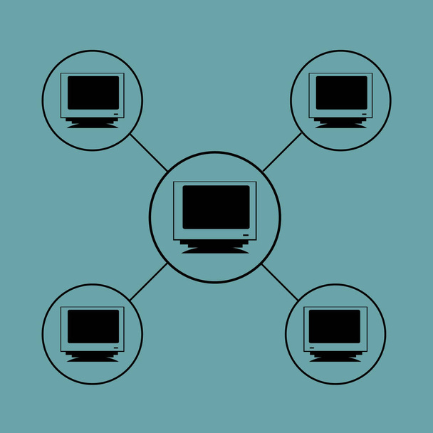 Network  icon  simple illustration  - Vector, Image