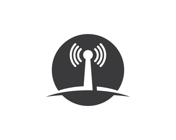 wireless Logo Template vector icon illustration design - Vector, Image