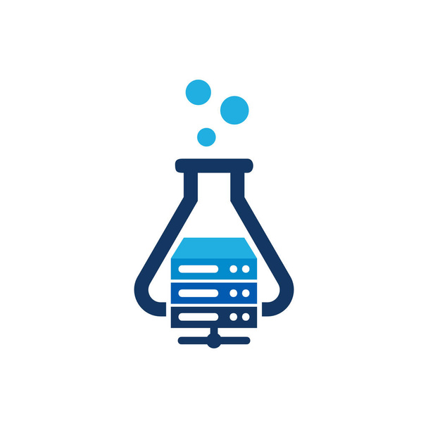Lab flask Icon Logo Design Element. Vector illustration - Vector, Imagen
