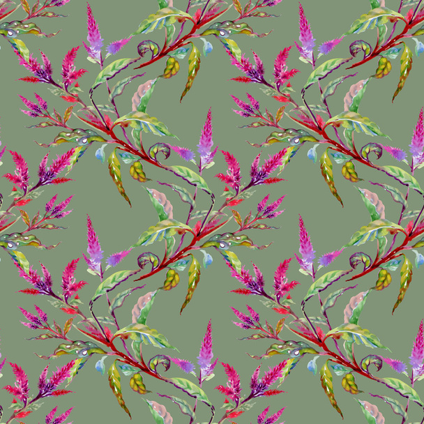 pattern of  branches with bright leaves  - Photo, image
