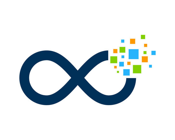 Ikonu Logo Infinity pixel Design - Vektor, obrázek