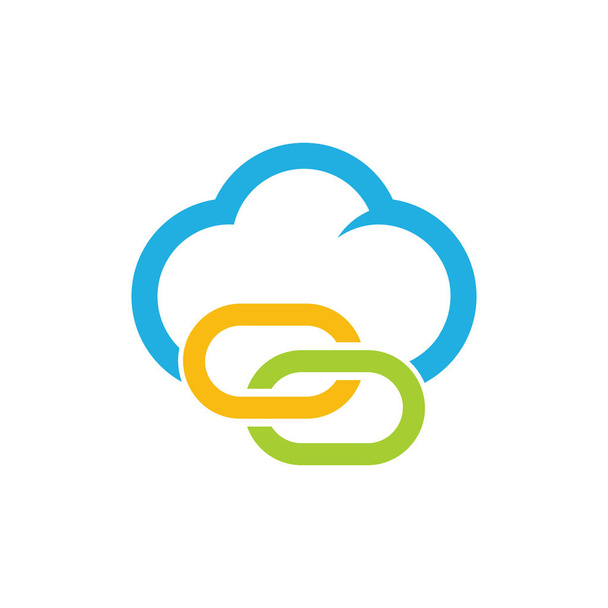 Projektowanie ikona Logo Cloud Link - Wektor, obraz