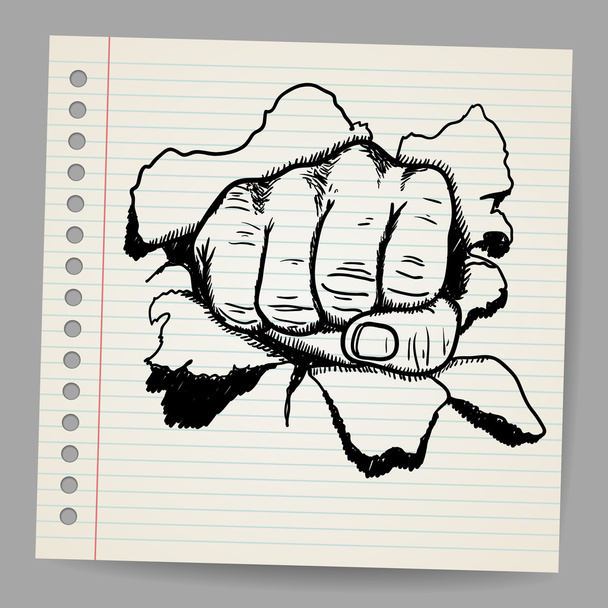 Иллюстрация сильного символа кулака
 - Вектор,изображение