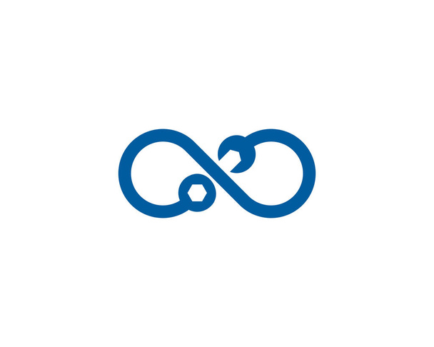 Infinity Fix und Reparatur Logo-Symbol-Design - Vektor, Bild