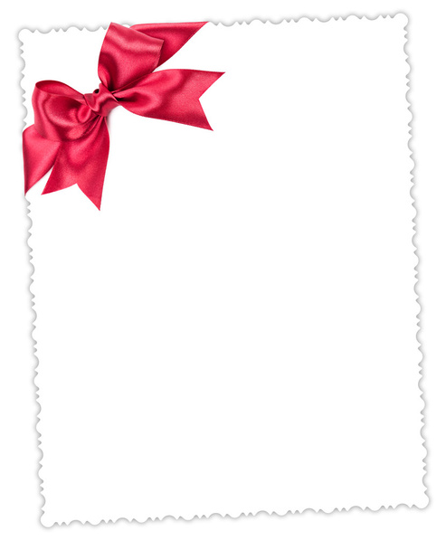 чистий аркуш паперу з червоним бантом
 - Фото, зображення