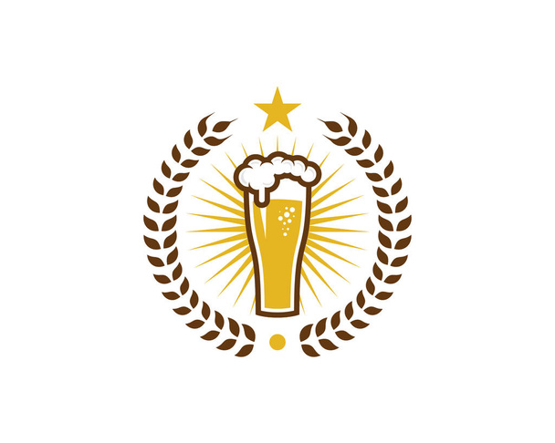 Beber cerveza logotipo icono de diseño
 - Vector, imagen