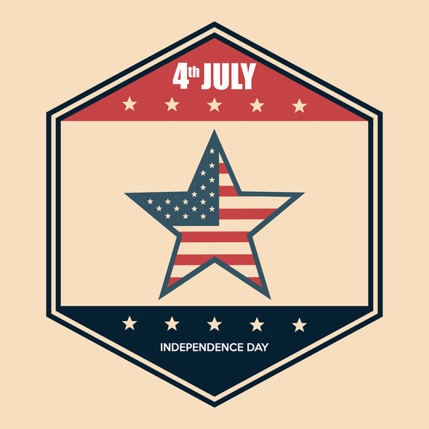 ΗΠΑ Ημέρα ανεξαρτησίας αστέρι - Διάνυσμα, εικόνα