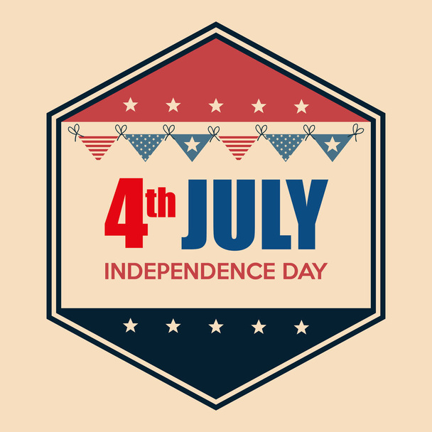 Manifesto del giorno dell'indipendenza USA - Vettoriali, immagini