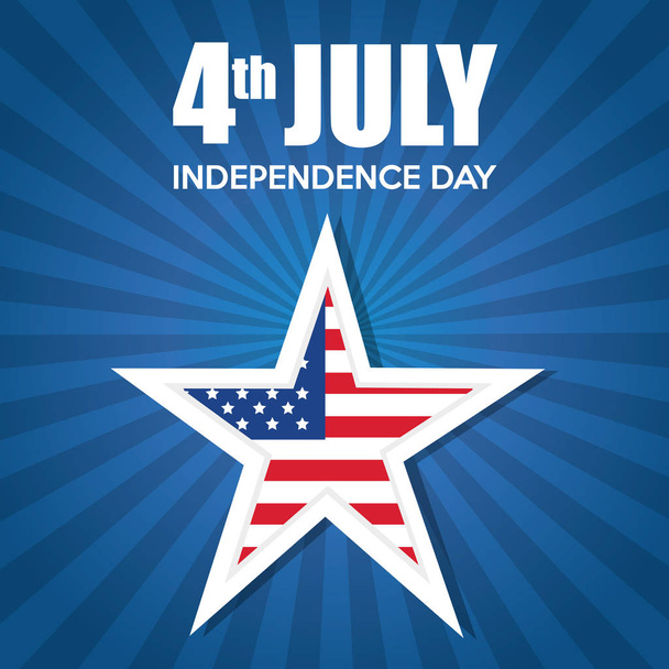 ΗΠΑ Ημέρα ανεξαρτησίας αστέρι - Διάνυσμα, εικόνα