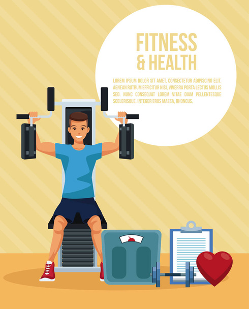 Fitness ja terveys infographic
 - Vektori, kuva