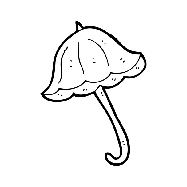 フリルのついた日傘の漫画 - ベクター画像