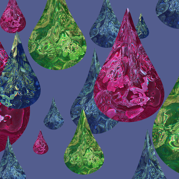 Abstract background of multi-colored drops. Design a screensaver. Concept - Фото, зображення