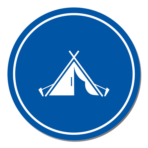 Stylized icon of tourist tent. Vector illustratio - Vector, Image