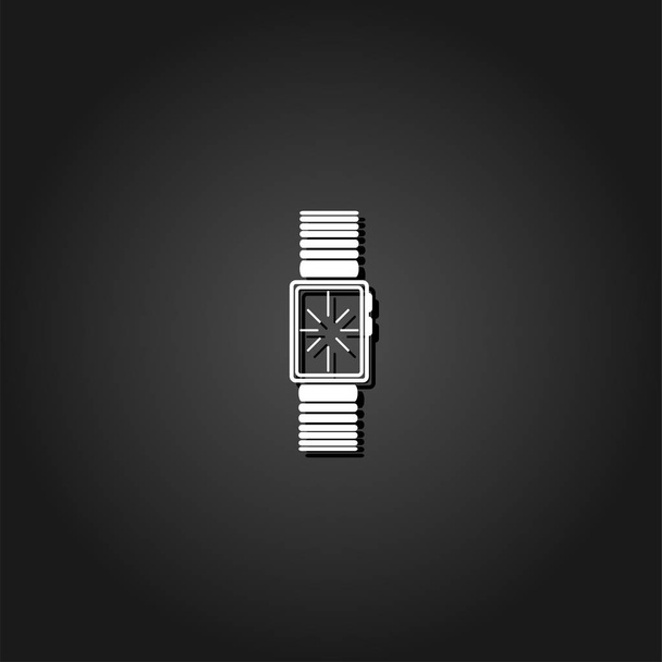 Watch icon flat. - Vector, Image