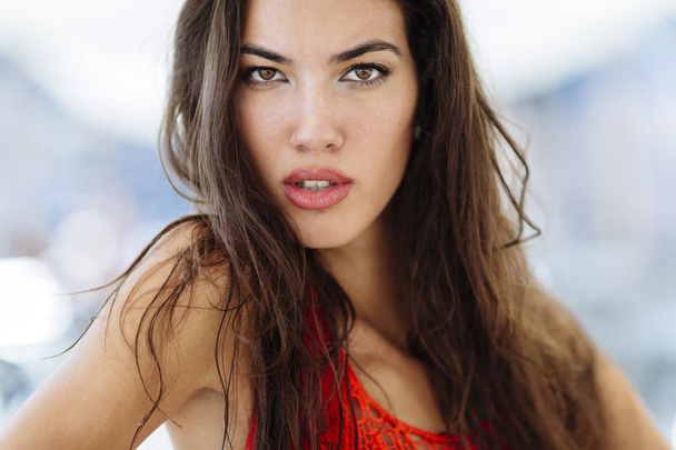 Portrait of attractive brunette - Fotografie, Obrázek