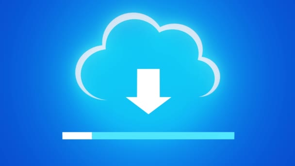 4k, downloaden de informatieve wolk, voortgang, tech webachtergrond van het laden. - Video