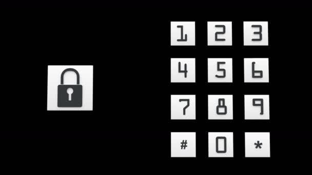4k input password,bigital lock open,tech background. - Footage, Video