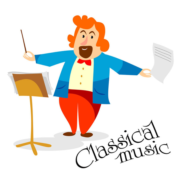 Conductor, director, leader, kapellmeister, Classical Music - Vector, Image