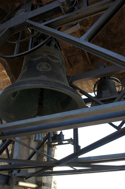 Mechanický systém zvonění zvonu na věž. Bergamo.Italy. - Fotografie, Obrázek