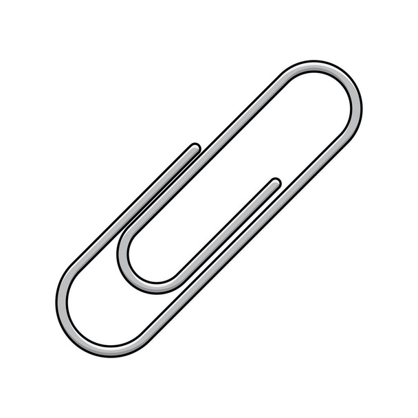 paper clip office vector design isolated on white - Vector, Image