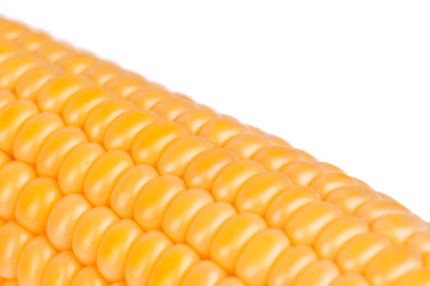 érett kukoricacsutka őrlemény, mint egy elszigetelt fehér textúra - Fotó, kép