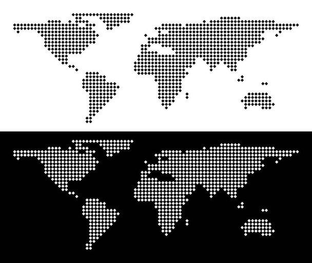 Carte du monde Pixel
 - Vecteur, image