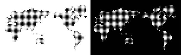 Pixel-Weltkarte - Vektor, Bild
