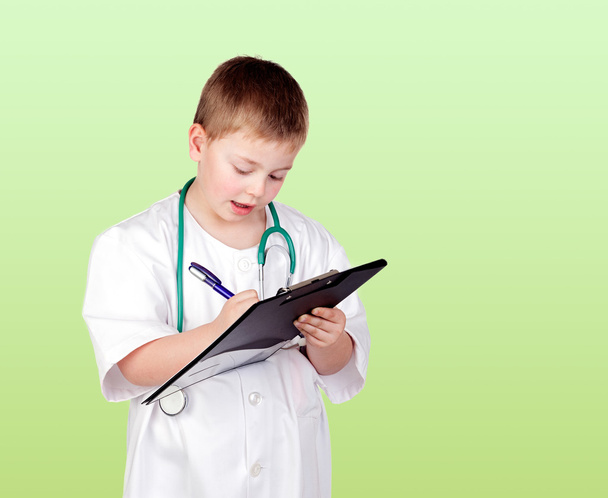 Funny child with doctor uniform - Фото, изображение
