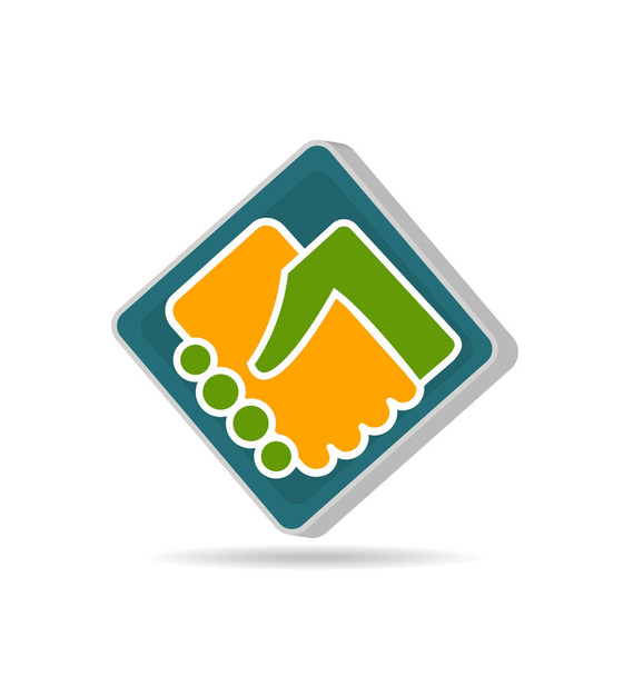 Kézfogás megállapodás ikon - Vektor, kép