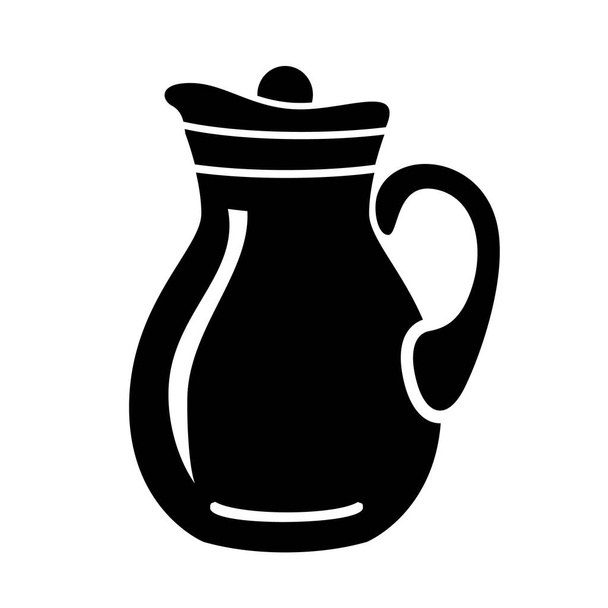 Krug für Milch oder Wasserkanister vorhanden. Einfaches Symbol der Logotyp-Vektorillustration für Web- oder Druckdesign. - Vektor, Bild