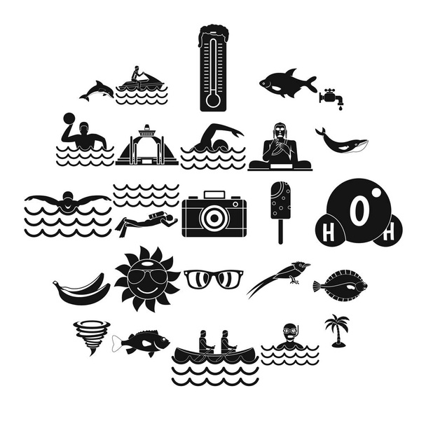 Conjunto de iconos de inmersión, estilo simple
 - Vector, imagen