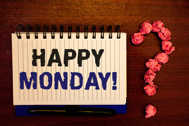 Scrivere testi a mano Happy Monday Motivational Call. Concetto che significa augurarti un buon inizio per la settimana
 - Foto, immagini