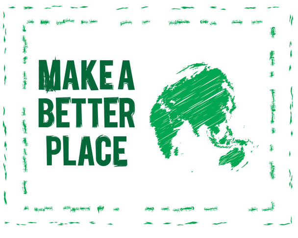 make a better place icon vector - Vector, Image