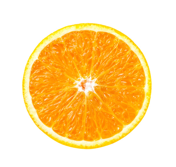 Φέτα πορτοκαλιού απομονωμένη σε λευκό φόντο - Φωτογραφία, εικόνα