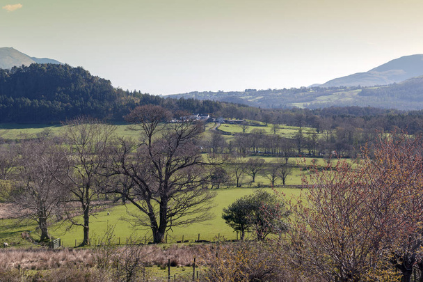 Scenic countryside landscape at a sheep farm in Lake District of England, United Kingdom - Foto, Bild