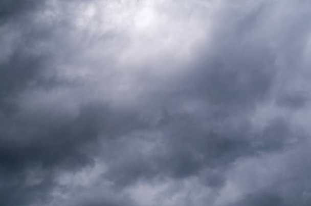 horizontal background of stormy sky and cloud cover - Photo, image