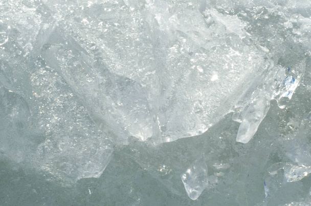 textúra. jég. Fagyasztott jéggel a folyó. - Fotó, kép