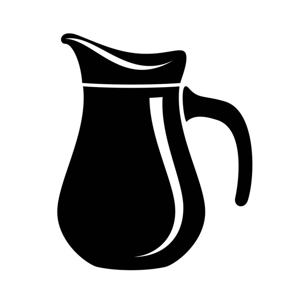 Жонг для молока або водяної каністри. Проста піктограма логотипу пітчера Векторні ілюстрації для веб- або друкованого дизайну
. - Вектор, зображення