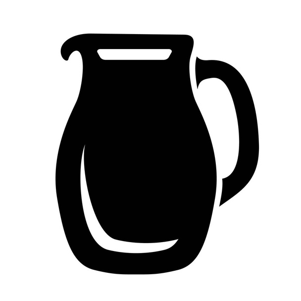 Кувшин для молока или канистры с водой. Простая иконка векторной иллюстрации логотипа питчера для веб-дизайна или печати
. - Вектор,изображение