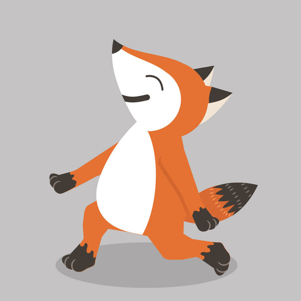 Happy Red fox cartoon Illustration - Vettoriali, immagini