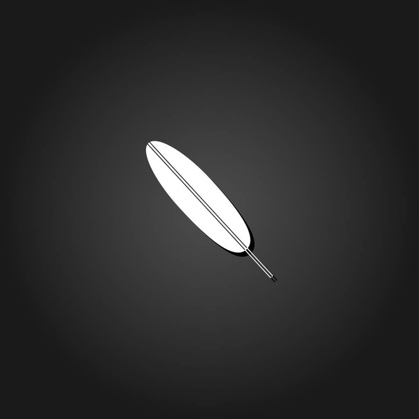 Feather icon flat. - Vector, Image