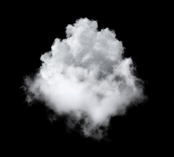 nubes blancas sobre fondo negro - Foto, Imagen