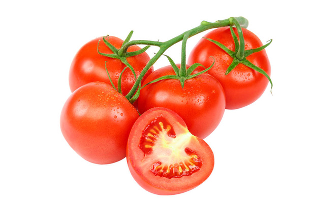 Свіжі червоні помідори ізольовані на білому тлі
. - Фото, зображення