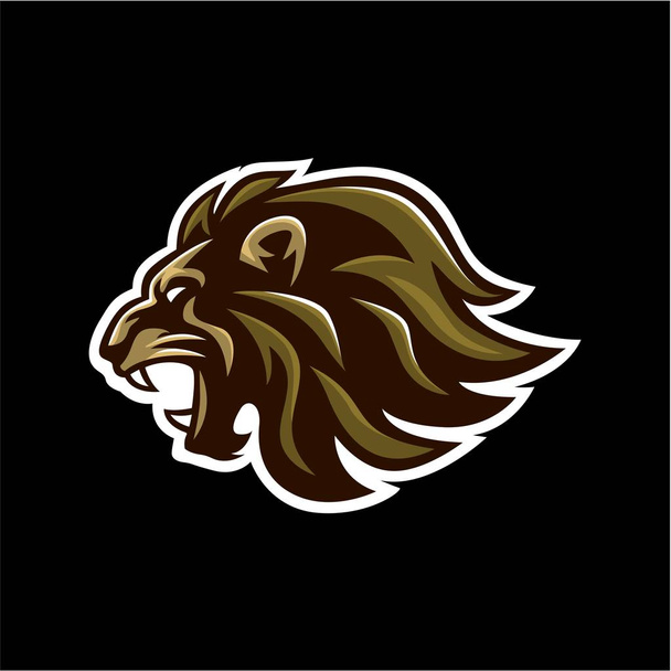 Angry Lion Head Logo, Sign, Vector Design - Διάνυσμα, εικόνα